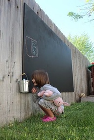 Outdoor chalkboard,