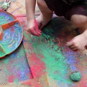 Color My World {Large Scale Rain Painting}