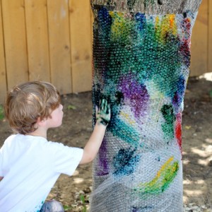 Rainbow Bubble Wrap Tree