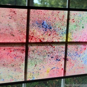 Toddler Art Idea: Powder Paint Suncatcher