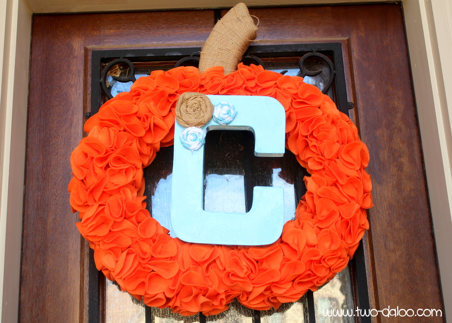 Felt Pumpkin Wreath