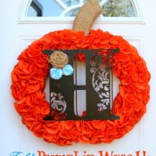 Felt Pumpkin Wreath by Two-daloo.com