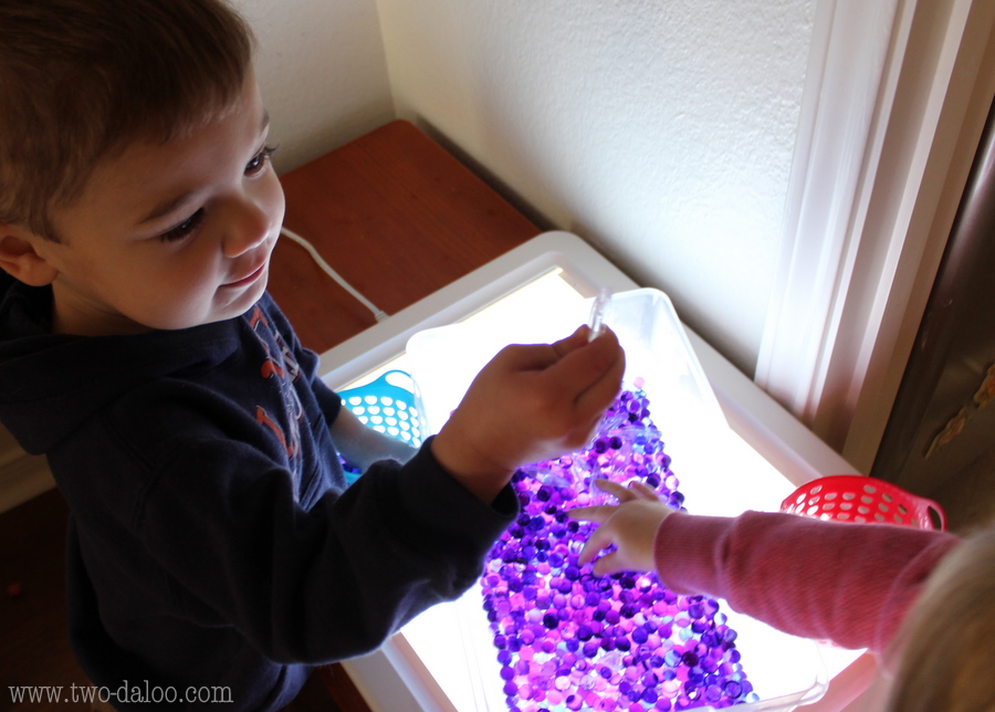 Goodnight Moon Light Box Activities @ Twodaloo