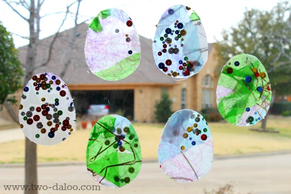 Easter egg suncatchers from Twodaloo