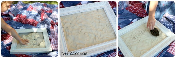 Painted Nature Collage- a fun toddler art activity at Twodaloo