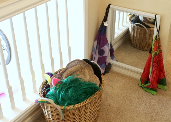 Craft/Sewing area using Ikea bookshelves at Twodaloo