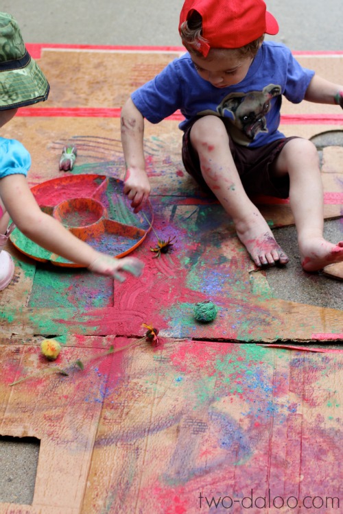 Color My World {Large Scale Rain Painting}