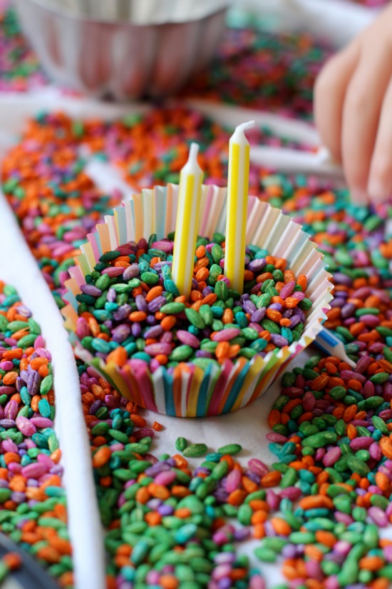 Rainbow Barley Sensory Play