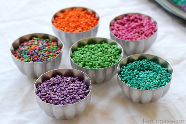Rainbow Barley Sensory Play