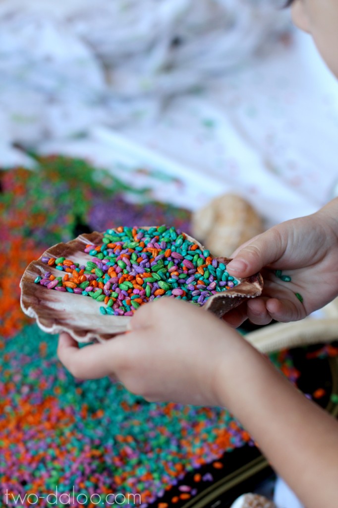 Rainbow Barley Sensory Play