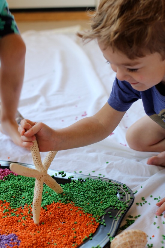 Rainbow Barley Sensory Play