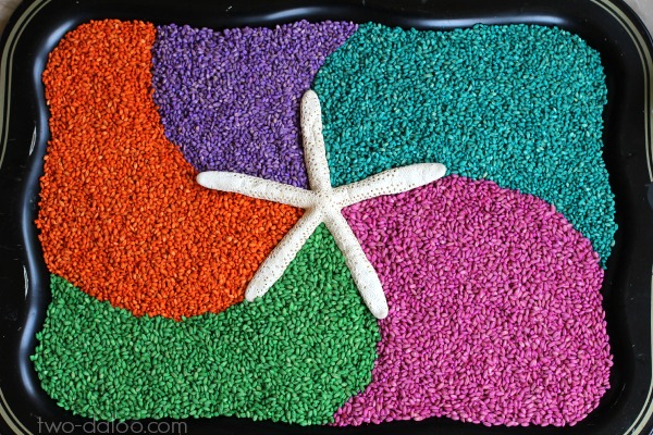 Rainbow Barley Sensory Play