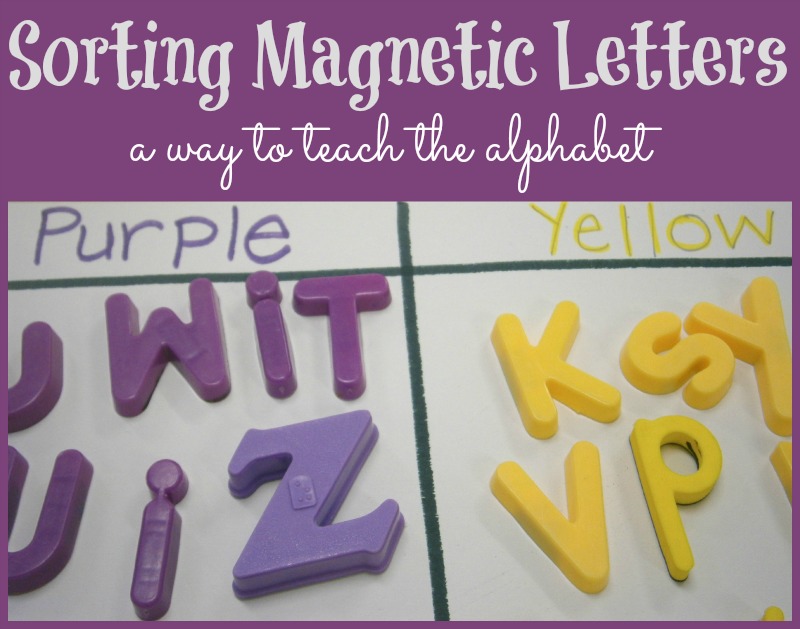 Sorting Magnetic Letters from Fun-A-Day Sorting Magnetic Letters from Fun-A-Day