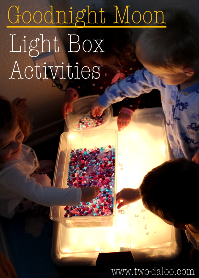 Goodnight Moon Light Box Activities
