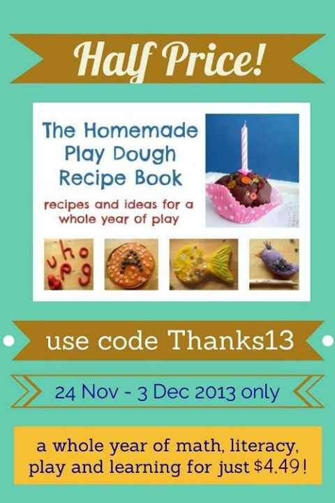 The Homemade Play Dough Recipe Book- Half Price Until December 3rd, 2013!!