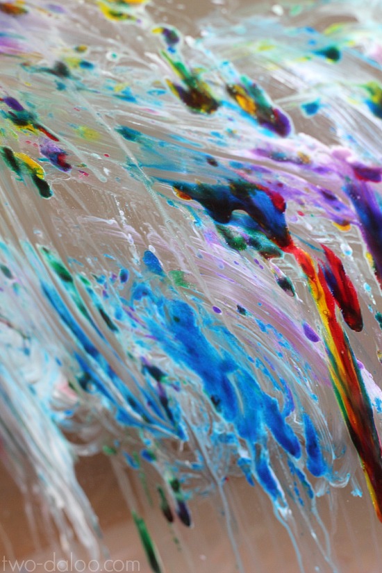 Toddler Big Art: Painting a Rainbow- a Reggio-inspired exploration at Twodaloo