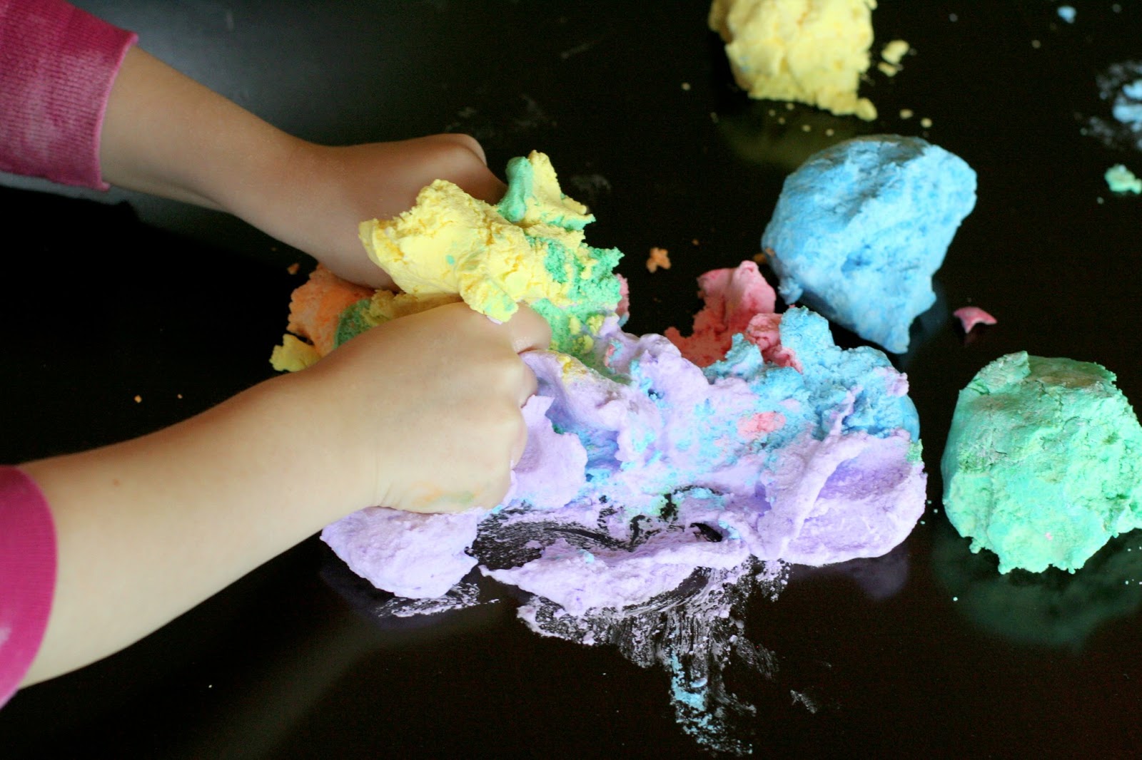 Rainbow Foam Dough from Fun At Home With Kids