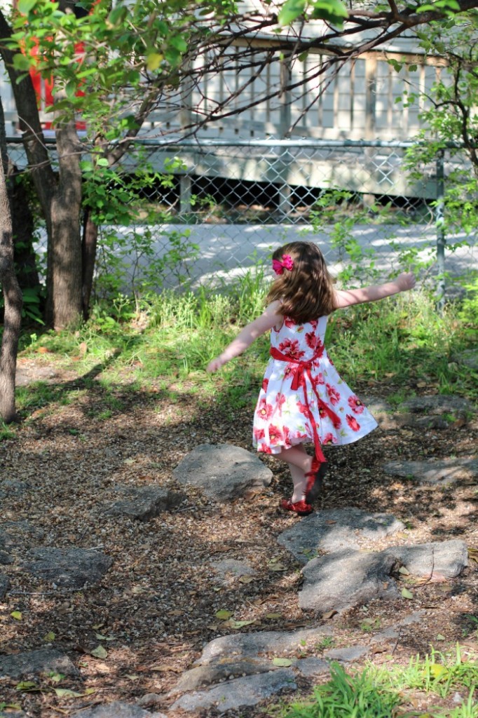 Shady corner on the playground