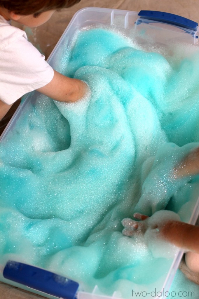 Soapy Sea Foam Sensory Play Recipe