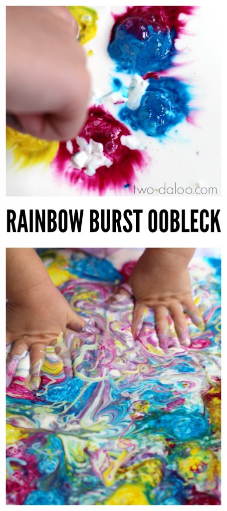 Rainbow Burst Oobleck at Twodaloo
