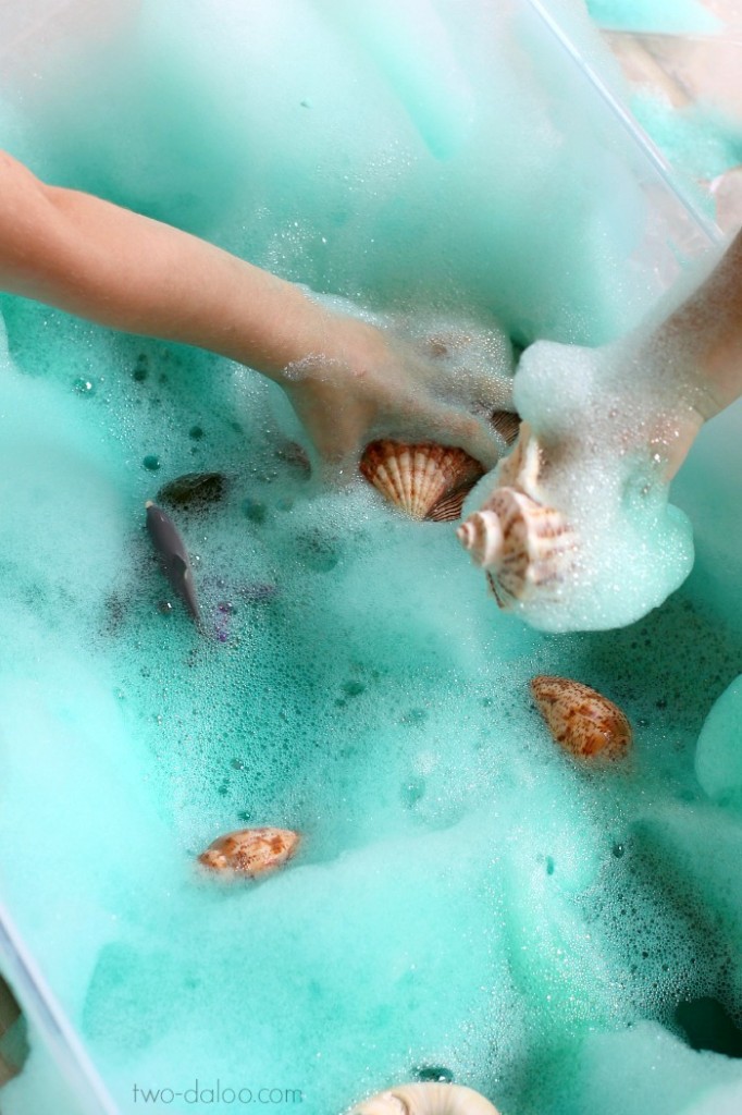 Soapy Sea Foam Sensory Play