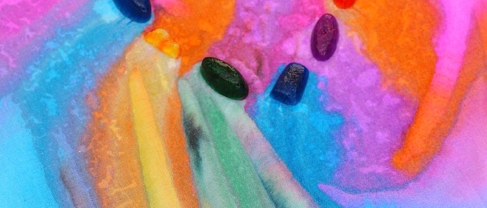 Big Process Art: Rainbow Ice Painting