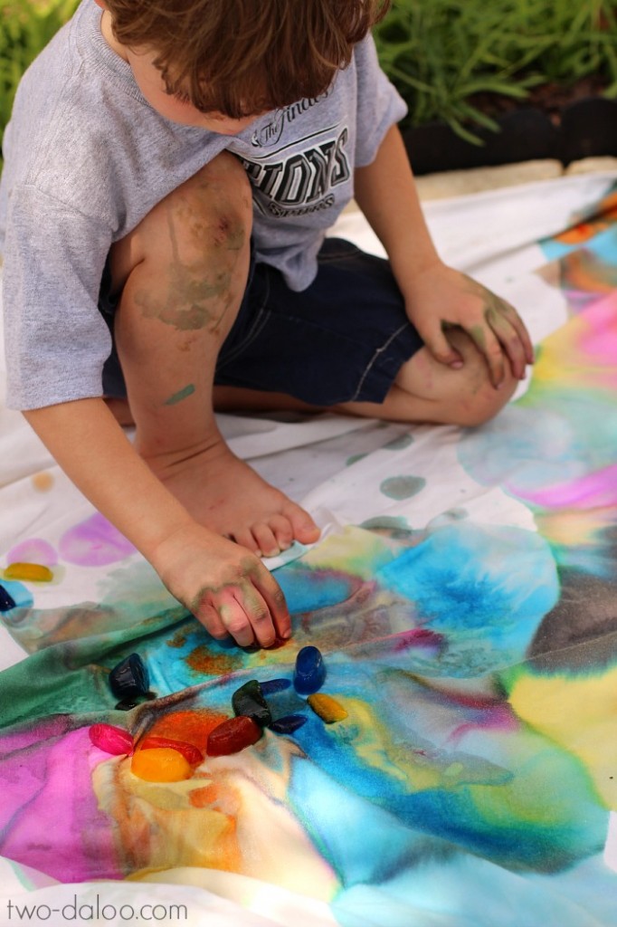 Rainbow Ice Painting from Twodaloo