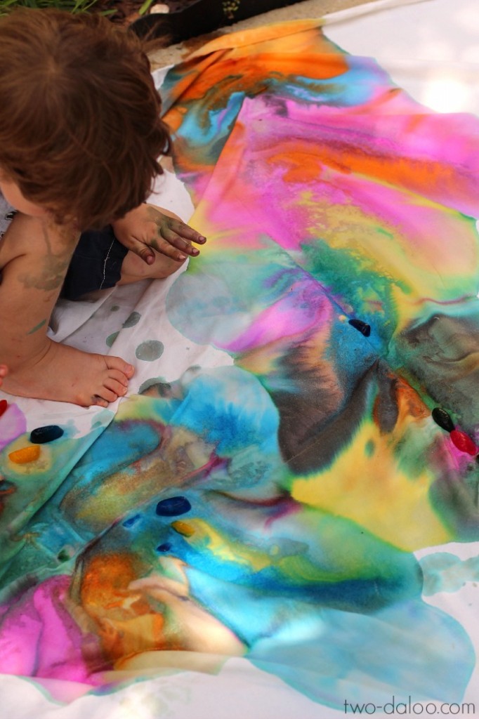 Rainbow Ice Painting from Twodaloo